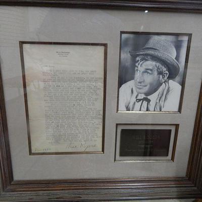 Will Rogers Signed Letter