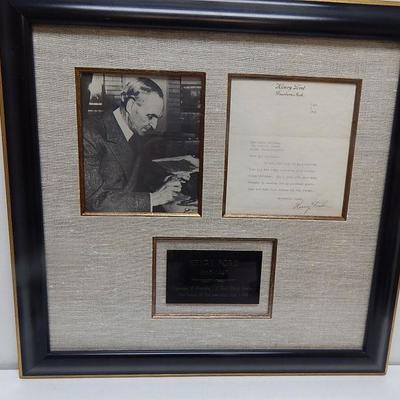 Henry Ford signed letter