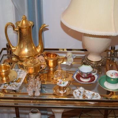Table Lamp, Coffee Serveware Set, Cups, Saucers, Miniature Tea Set