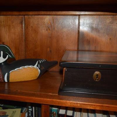 Mallard Duck & Wooden Box with Key