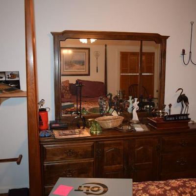 Dresser with Mirror & Home Decor