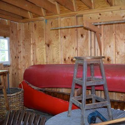 Wooden Canoes & Stools