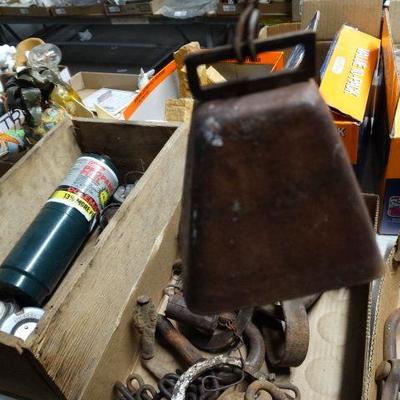 Box of Rustic Hardware and Decor