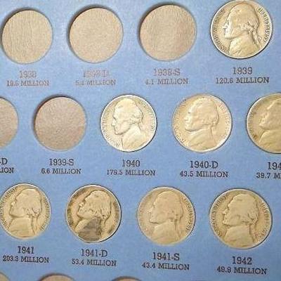 37 Jefferson Nickels, 1938-1961