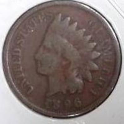 1896 Indian Head Penny, VG Detail
