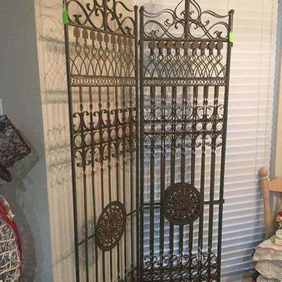 Metal Decorative Screen - Three Panels 