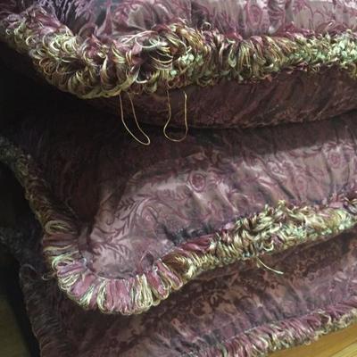 Large Purple Satin Pillows 