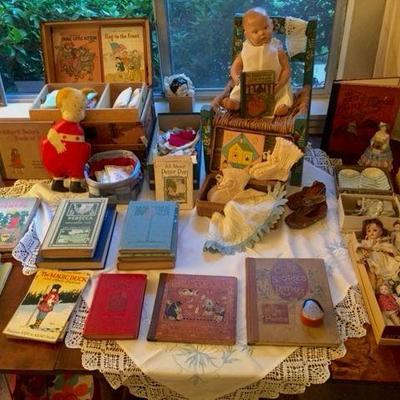 Vintage toys and books