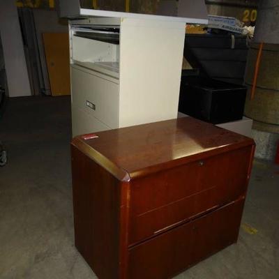 Desk and 3 File Cabinets
