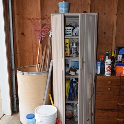 Storage Cabinet & Cleaning Items