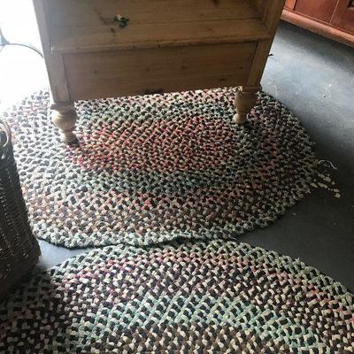 Hand braided rug.