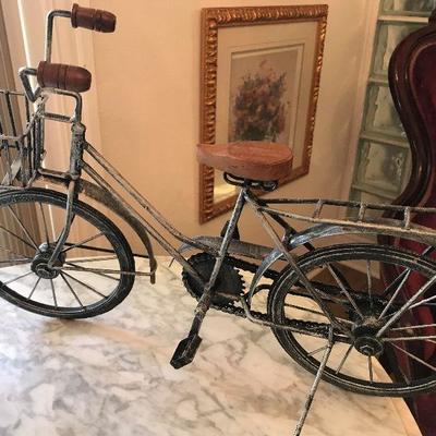 Metal Decorative Bicycle with Working Chain and Stability Stand Price $18