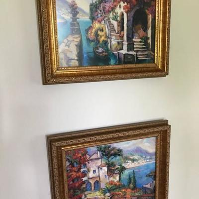 sampling of framed art