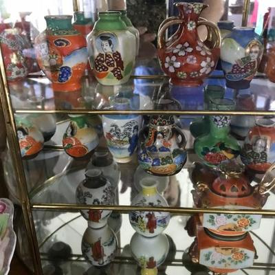 Sampling of Made in Japan, Occupied Japan miniature vases and figurines