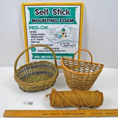 Baskets, Crafting Mounting Foam, Rope