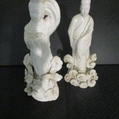 White Porcelain Oriental Figurines