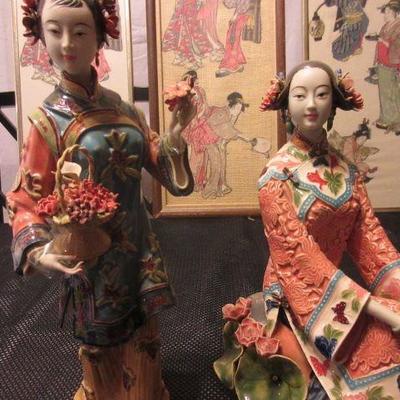 Beautiful Oriental Lady Figurines