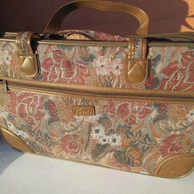 Vintage tapestry luggage