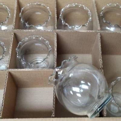 Case of Ruffled Display Glass Globes