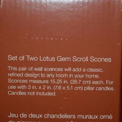 40 Lotus Gem Scroll Sconce Candle Holders.