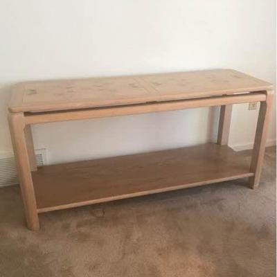 Knotty Pine Looking Wood Sofa Table