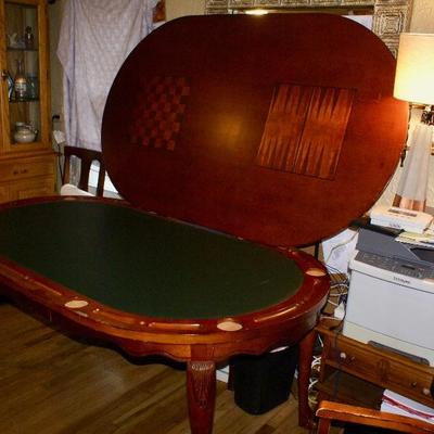 Dining Room Table that Converts into a Poker Game Table