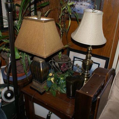 Table Lamps & Live House Plants