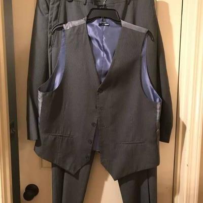 3 Piece Suit J.Ferrar Modern Fit-Jacket, Vest (lar ...