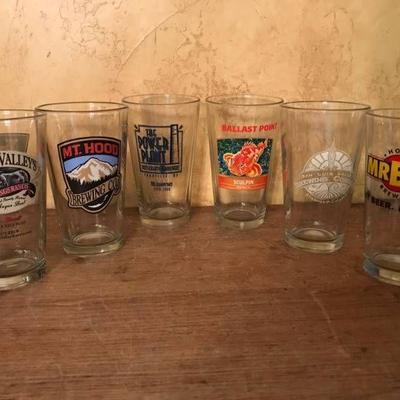 Variety of Brewery Beer Glasses (set of 6)