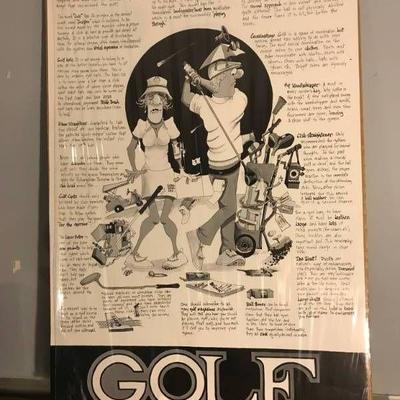 Entertaining Golf Poster