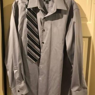 Clairborne slim fit dress shirt and tie-17