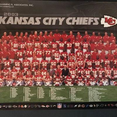 2003 Kansas City Chiefs Team Poster