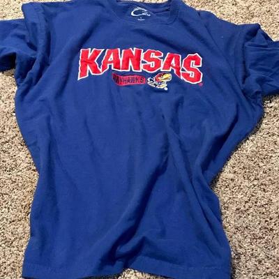 Kansas University (KU) Jayhawk T shirt Large