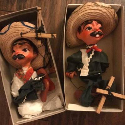 Set of 2 Mexican Marionettes
