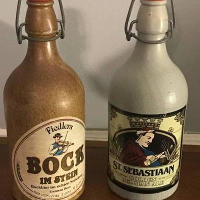 Collectible Stein-Stoneware Beer Bottles-Fiedlers ...