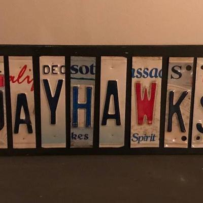 Kansas University (KU) Jayhawk wall dÃ©cor made ou ...