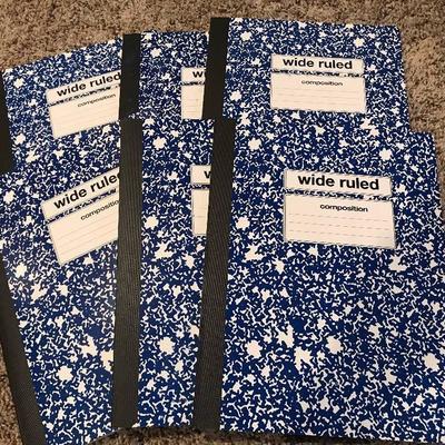 Wide Ruled Composition notebooks--set of 6