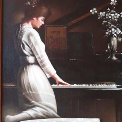 Woman at piano by David Paragol