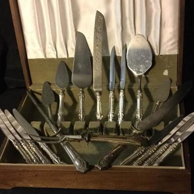 Sterling Silver Knives and Case
