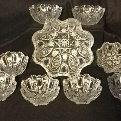 Octagon Crystal Bowl Set