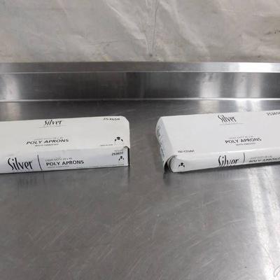 2 Boxes of Silver Source Poly Aprons