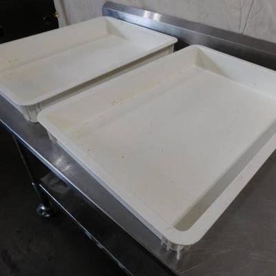 2 Plastic Dough Trays.