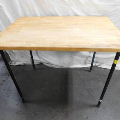 4 Foot Table with Metal Legs