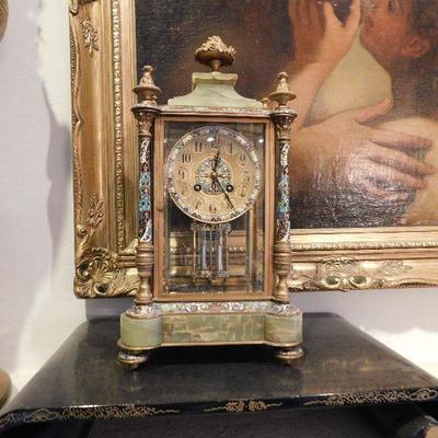 Tiffany clock with French movement, stunning!