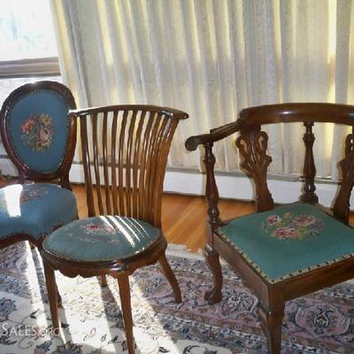 Trio of Chippendale Style Chairs!