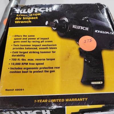 Klutch G10K Air Impact Wrench — 1 2in. Drive, 5 ..
