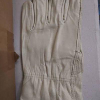 Lot (12)Pairs leather industrial work gloves.