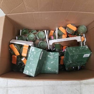 Box of Green Mini Jar Candles