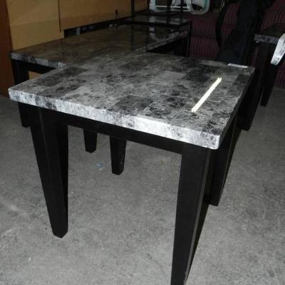 Faux Marble End Table.
