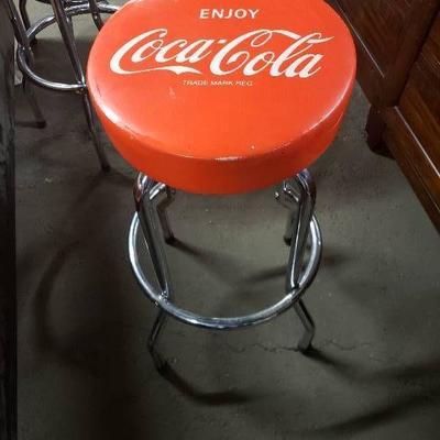Coca-Cola Swivel Bar Stool.
